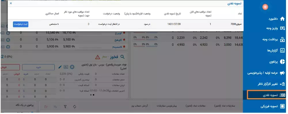 اعمال و تسویه نقدی قراردادهای آپشن