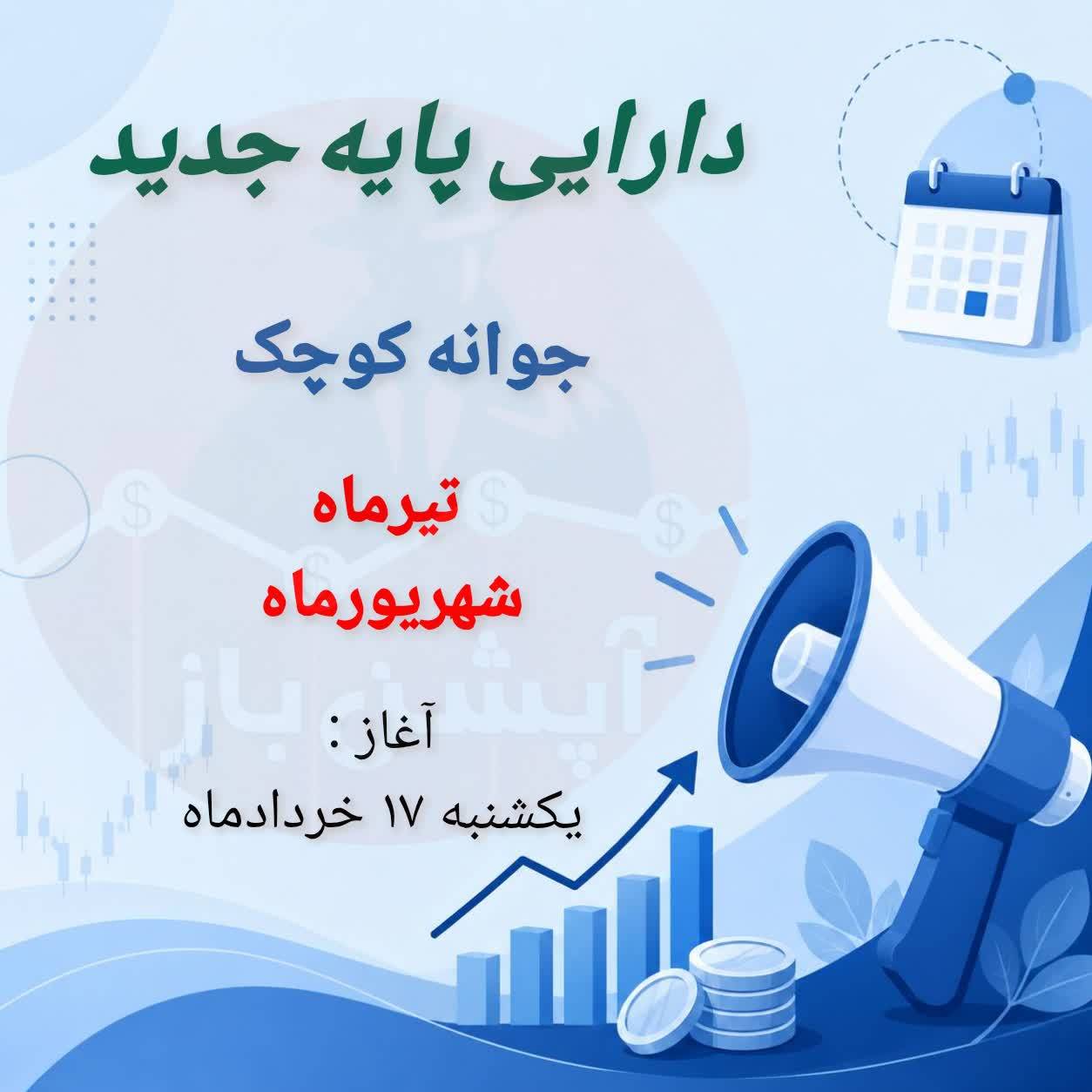 #اطلاعیه_دارایی_پایه_جدید

📌 آغاز دوره معاملاتی قراردادهای اختیار معامله خرید و فروش بر روی واحدهای صندوق سرمایه گذاری سهامی جوانه کوچک گندم با نماد [ جوانه کوچک ] :


     ✔️ جوانه کوچک

   🔺  دوره معاملاتی :  تیرماه                   
  
   🔺  دوره معاملاتی :  شهریورماه                      


   🔺هر سر رسید دارای 
     ۱۱سری قرارداد کال و پوت
    (ضجوا / طجوا )
     از اعمال11.000 تا 26.000


🗓 آغاز : یکشنبه 17 خردادماه